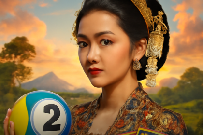 Pemandangan budaya Jawa dengan elemen togel.